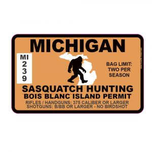 Sasquatch Hunting Permit Sticker
